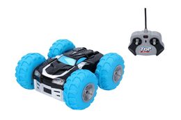 Auto RC Tornádo kaskadérské otáčecí plast 15cm 24MHz se světlem na bat. 2 barvy v krabici 28x26x10cm
