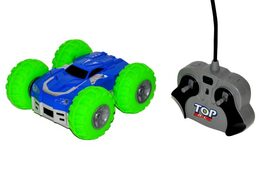 Auto RC Tornádo kaskadérské otáčecí plast 15cm 24MHz se světlem na bat. 2 barvy v krabici 28x26x10cm