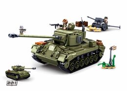 Sluban Army N38-B0860 Střední tank 2v1 a protiletecké dělo