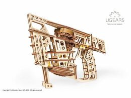 Ugears 3D dřevěné mechanické puzzle Vystřelovací letadlo