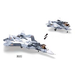 Sluban Model Bricks M38-B0986 Proudový stíhací letoun Su-57 2 v 1