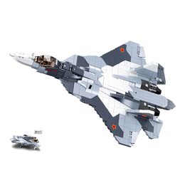 Sluban Model Bricks M38-B0986 Proudový stíhací letoun Su-57 2 v 1