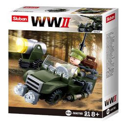 Sluban WWII M38-B0678B 4into1 Hlídkový Jeep