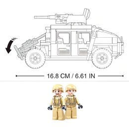 Sluban Army Model Bricks M38-B0837 Hummer bojový off road