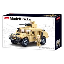 Sluban Army Model Bricks M38-B0837 Hummer bojový off road