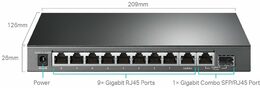 Switch TP-Link TL-SG1210MPE Easy Smart, 8x GLAN/PoE+, 1x GLAN, 1x SFP, 123W