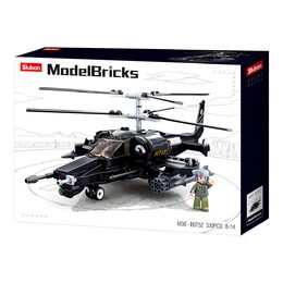 Sluban Model Bricks M38-B0752 Bojový vrtulník Ka-50 Black Shark