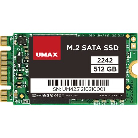 UMAX M.2 SATA SSD 2242 512GB, UMM250003