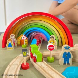 Bigjigs Rail dřevěná vláčkodráha osmička - poškozený obal