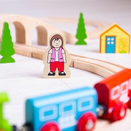 Bigjigs Rail dřevěná vláčkodráha osmička - poškozený obal