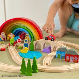 Bigjigs Rail dřevěná vláčkodráha osmička - poškozený obal