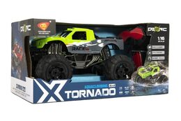 Auto RC terénní 4x4 zelené plast 29cm 2,4GHz na baterie + dobíjecí pack v krabici 40x20x22cm