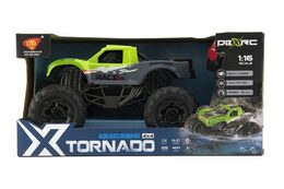 Auto RC terénní 4x4 zelené plast 29cm 2,4GHz na baterie + dobíjecí pack v krabici 40x20x22cm