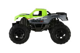 Auto RC terénní 4x4 zelené plast 29cm 2,4GHz na baterie + dobíjecí pack v krabici 40x20x22cm