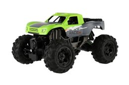 Auto RC terénní 4x4 zelené plast 29cm 2,4GHz na baterie + dobíjecí pack v krabici 40x20x22cm