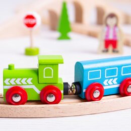 Bigjigs Rail dřevěná vláčkodráha osmička - poškozený obal