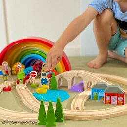 Bigjigs Rail dřevěná vláčkodráha osmička - poškozený obal