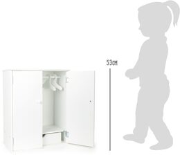 Small Foot Šatní skříň pro panenky bílá - poškozený obal