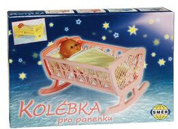 Směr Postýlka pro panenky bez soupravy plast 32x47x26cm v krabici