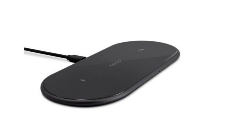 Bezdrátová nabíjecí podložka Epico UltraSlim Dual Wireless 18W fast charger čern