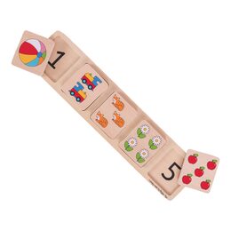 Bigjigs Toys Vkládací puzzle počítání, 5 dílků