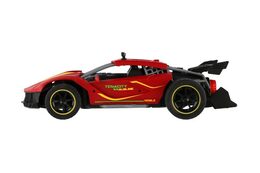 Teddies Auto RC Sport červené 33cm plast 2,4GHz na baterie + dobíjecí pack v krabici 43x36x13cm
