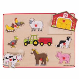 Bigjigs Toys Vkládací puzzle Farmářský statek