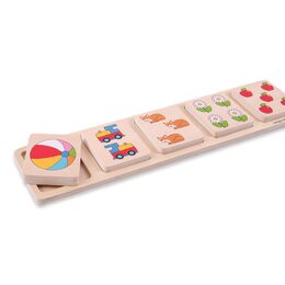 Bigjigs Toys Vkládací puzzle počítání, 5 dílků