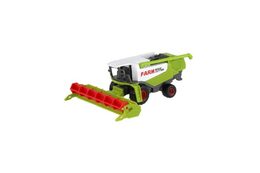 Traktor s přívěsem kov/plast 16cm na volný chod mix druhů v krabičce 21x8x5,5cm 12ks v boxu