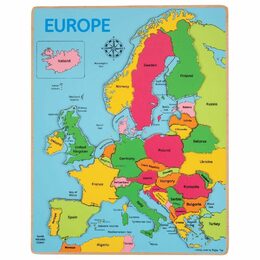 Bigjigs Toys Dřevěné puzzle mapa Evropy 25dílků