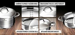 BLAUMANN Sada nádobí nerez 8 ks Jumbo Gourmet line BL-3115