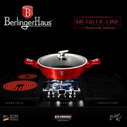 BERLINGERHAUS Sada nádobí s mramorovým povrchem 5 ks Burgundy Metallic Line BH-6780