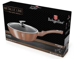 BERLINGERHAUS Pánev hluboká s poklicí 24 cm Rosegold Metallic Line BH-1517