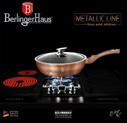 BERLINGERHAUS Pánev hluboká s poklicí 24 cm Rosegold Metallic Line BH-1517