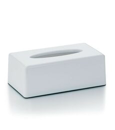 KELA Kosmetický box na kapesníky PANNO plast, bílý KL-22347
