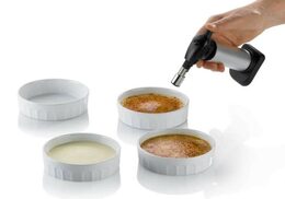 KELA Creme Brullée set MANOU 4ks miska + 1ks flambovací hořák KL-10948