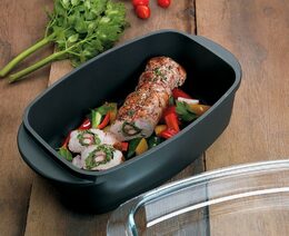 KELA Pekáč obdélníkový s poklicí 32 cm KERROS KL-15152
