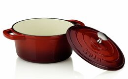 KELA Pekáč litinový s poklicí CALIDO 21 cm červená KL-11940