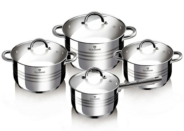 BLAUMANN Sada nádobí nerez 8 ks Jumbo Gourmet line BL-3115