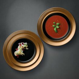 BERGHOFF Jídelní sada talířů porcelán GEM 3 ks černá BF-1698002