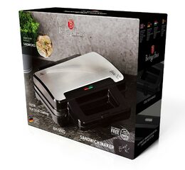 BERLINGERHAUS Sendvičovač s nepřilnavým povrchem 900 W Black Silver Collection BH-9140