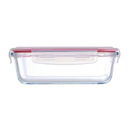 BERGNER Dóza na potraviny skleněná se zaklapovacím víkem 1,5l BG-25026-RD