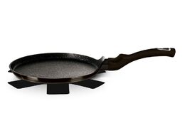 BERLINGERHAUS Pánev na palačinky s mramorovým povrchem 28 cm Shiny Black Collection BH-7132