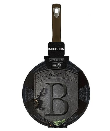 BERLINGERHAUS Pánev na palačinky s mramorovým povrchem 28 cm Shiny Black Collection BH-7132