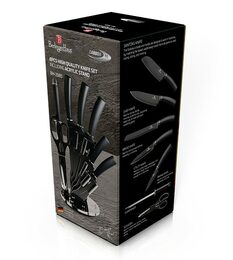 BERLINGERHAUS Sada nožů ve stojanu s nepřilnavým povrchem 8 ks Carbon PRO Line BH-2685