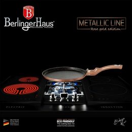 BERLINGERHAUS Pánev na palačinky s mramorovým povrchem 28 cm Rosegold Metallic Line BH-6180