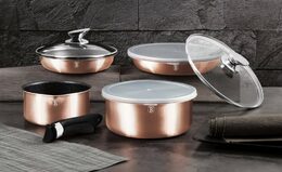 BERLINGERHAUS Sada nádobí s odnímatelnou rukojetí 9 ks Rosegold Metallic Line BH-6147