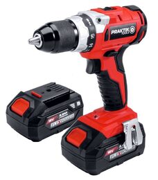 PRAKTIK-TOOLS AKU Vrtačka 18V bezuhlíková +nabíječka a 2 baterie 3Ah Q-LINE FLEXPOWER PT-PTQ019