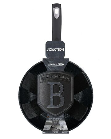 BERLINGERHAUS Pánev WOK s mramorovým povrchem 28 cm Carbon PRO Line BH-6900