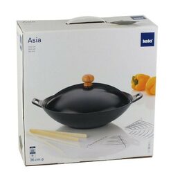 KELA Wok litinový 36 cm s příslušenstvím sada 5 ks KL-77943